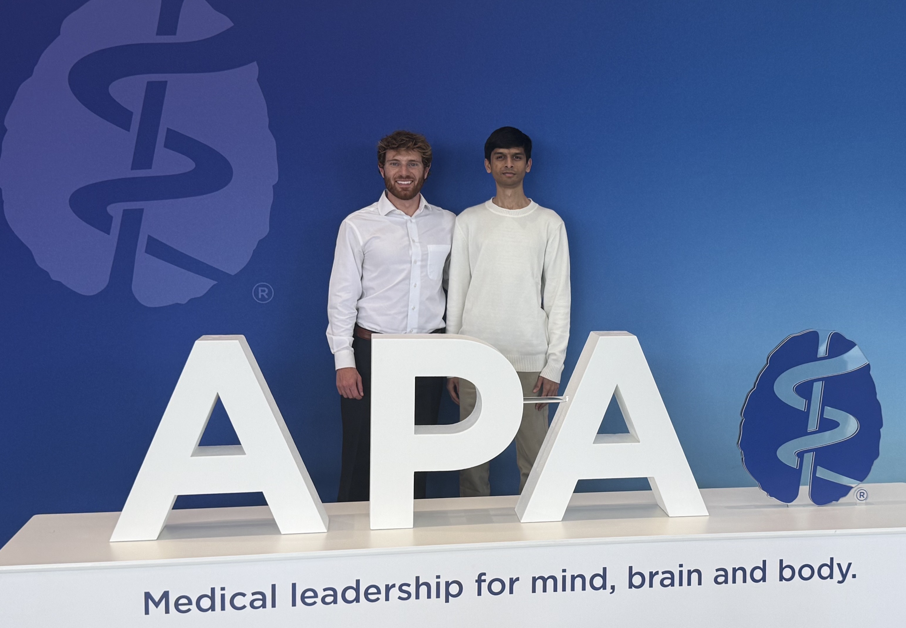 Stable co-founders Nick Manzek and Nikhil Kulkarni at the American Psychiatric Association